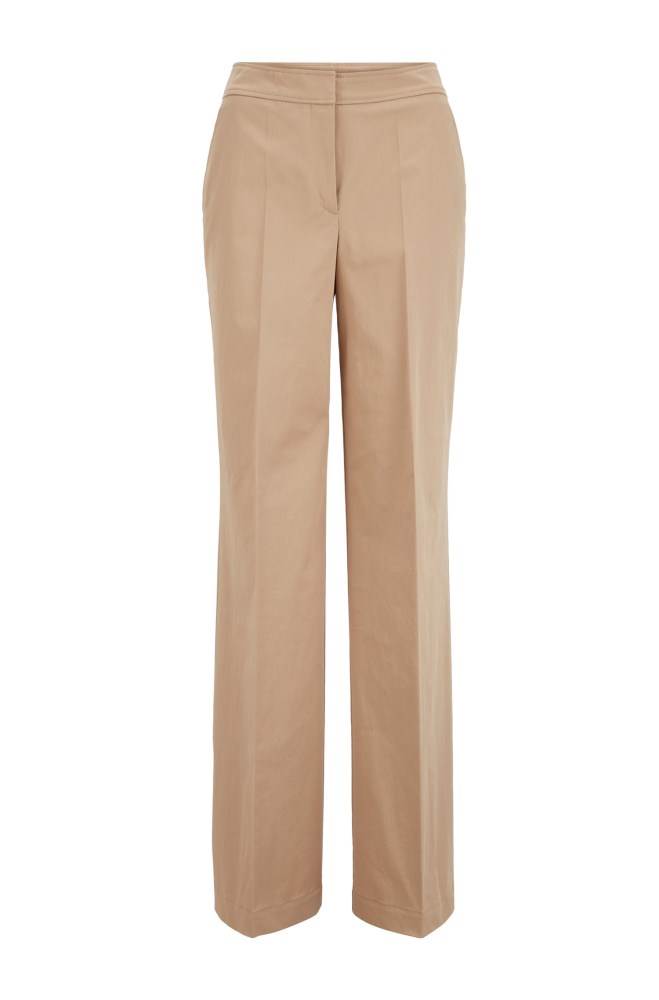 Hugo Boss Relaxed-fit trousers Beige | LQxwDXYL