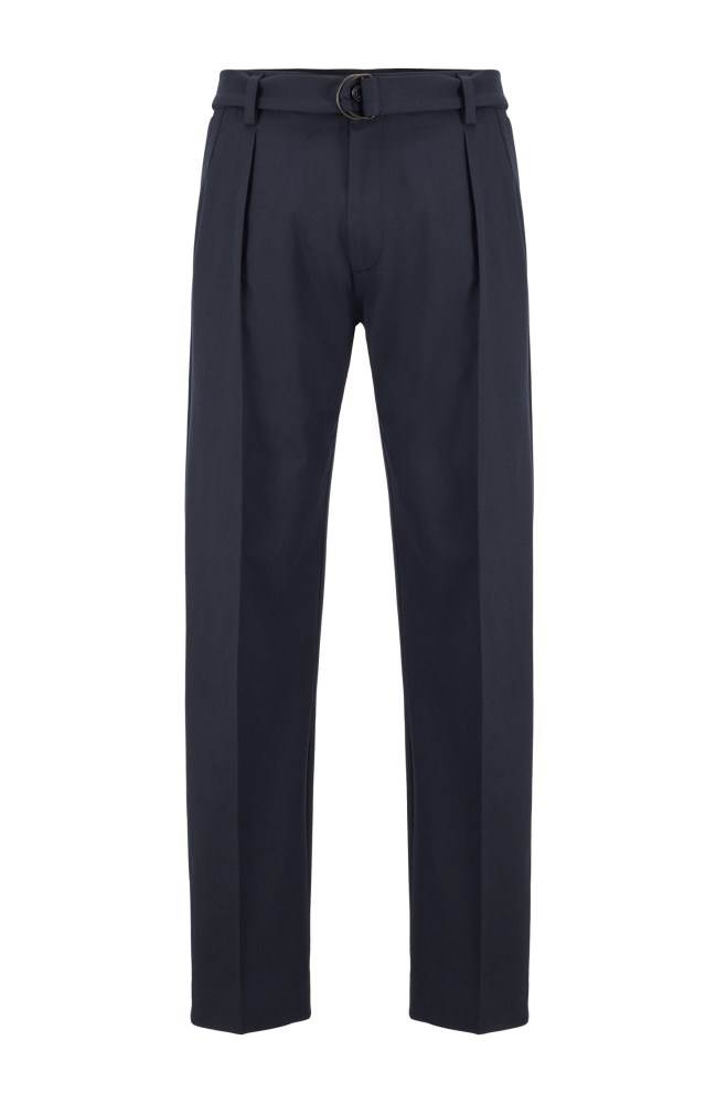 Hugo Boss Relaxed-fit trousers Mørke Blå | FcFkfMA4