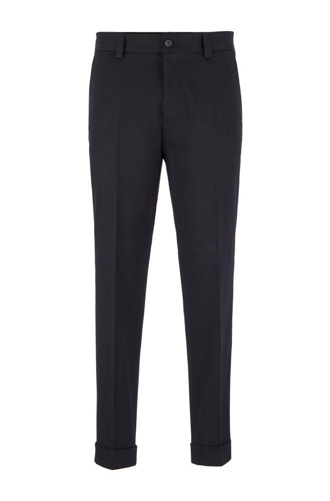 Hugo Boss Relaxed-fit trousers Mørke Blå | QldsW0HQ