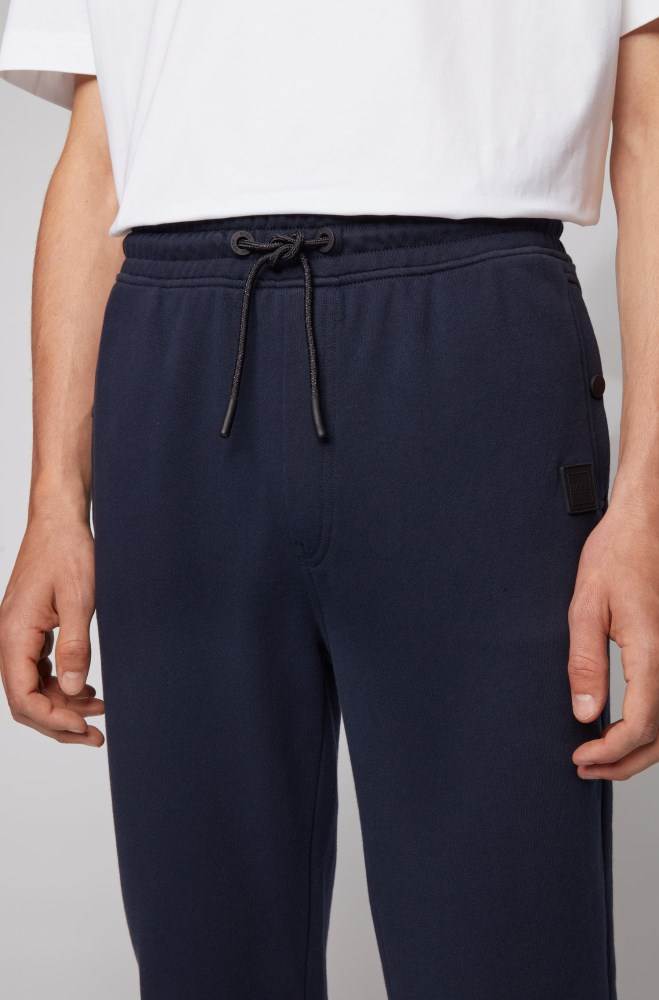 Hugo Boss Relaxed-fit trousers Mørke Blå | Qq49jhst