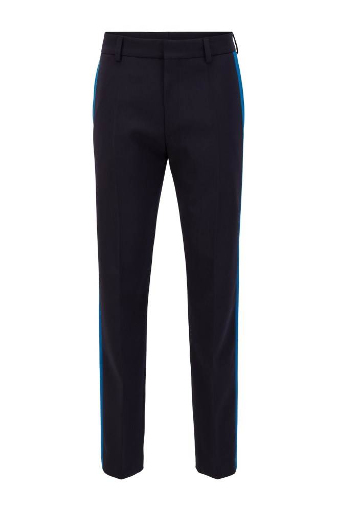 Hugo Boss Relaxed-fit trousers Mørke Blå | b5SN6Dwq