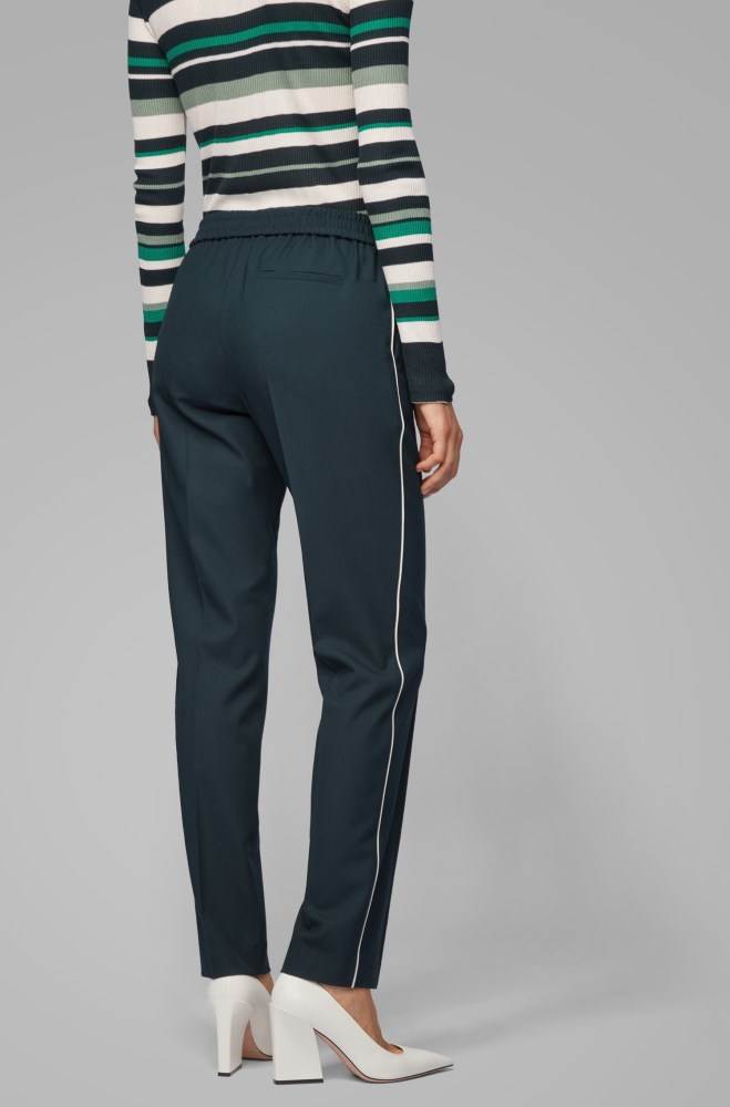 Hugo Boss Relaxed-fit trousers Mørke Grønn | BGAdfvEy