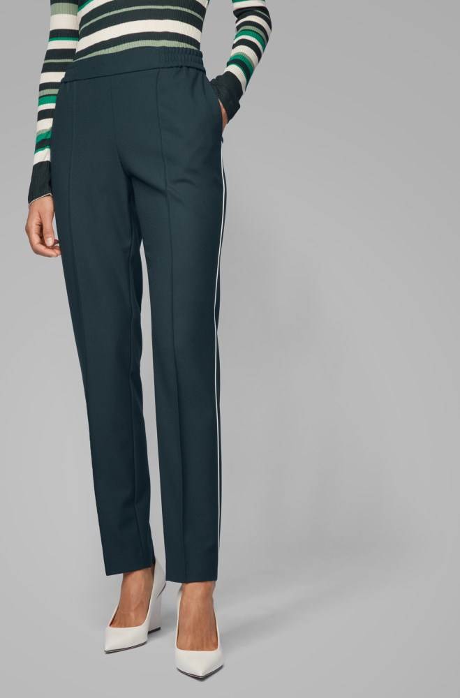 Hugo Boss Relaxed-fit trousers Mørke Grønn | BGAdfvEy