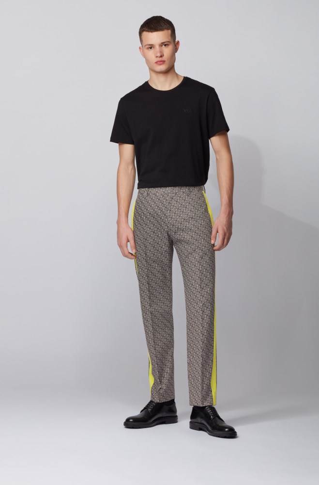 Hugo Boss Relaxed-fit trousers Svarte | czSv9vUP