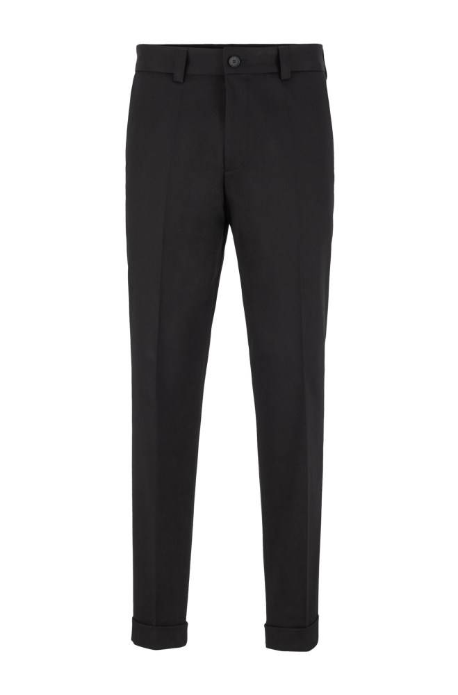 Hugo Boss Relaxed-fit trousers Svarte | fFfY74Ge