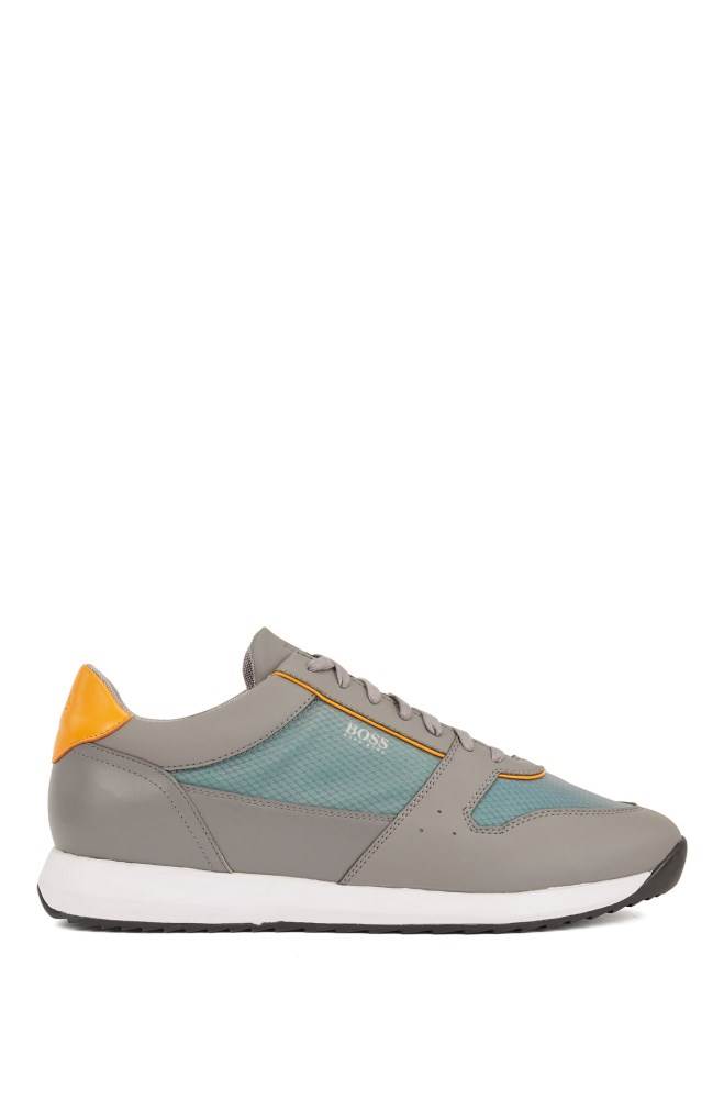 Hugo Boss Retro-inspired trainers Grå | 6iMxmJPT