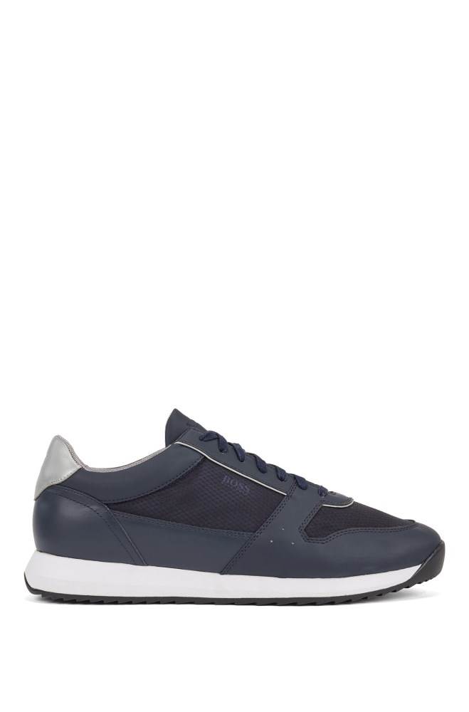 Hugo Boss Retro-inspired trainers Mørke Blå | r7OnzZIt