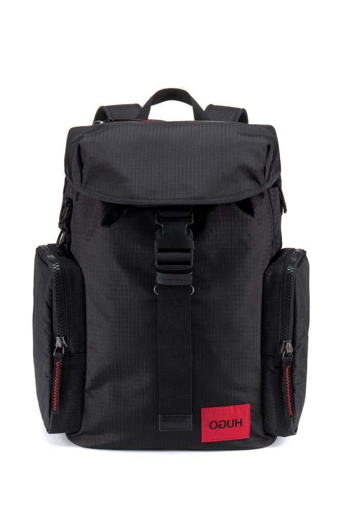 Hugo Boss Reverse-logo backpack Svarte | xDOftTLM