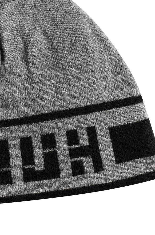 Hugo Boss Reverse-logo beanie hat Lyse Grå | vHUh6uCa