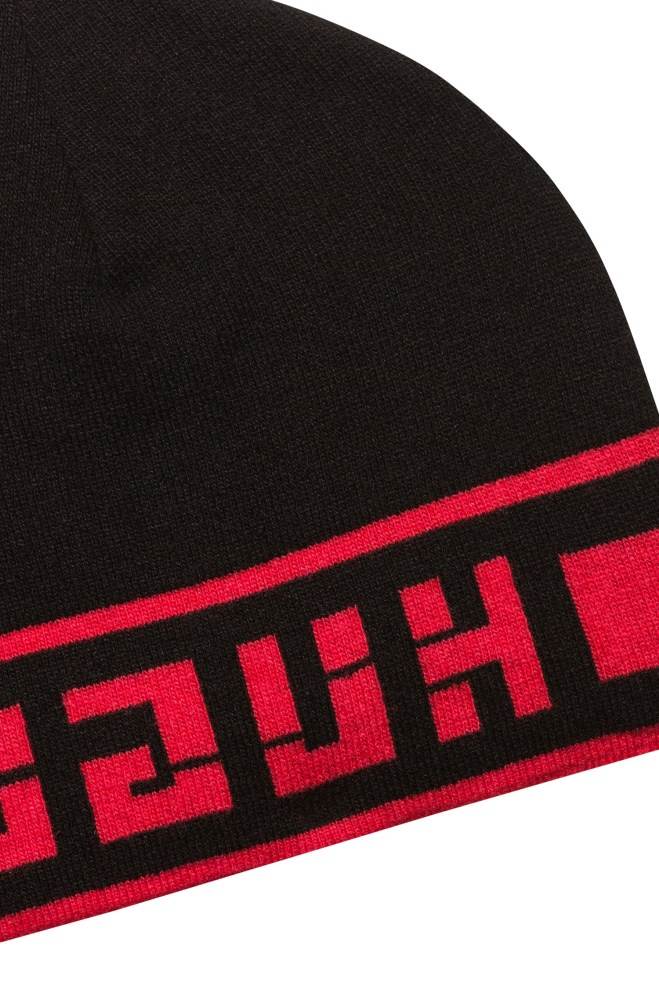 Hugo Boss Reverse-logo beanie hat Svarte | hvaOZTVj