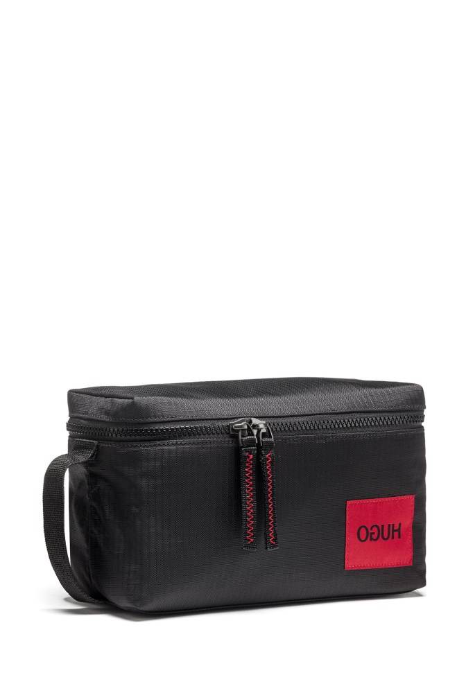 Hugo Boss Reverse-logo washbag Svarte | Q5Aq69aX