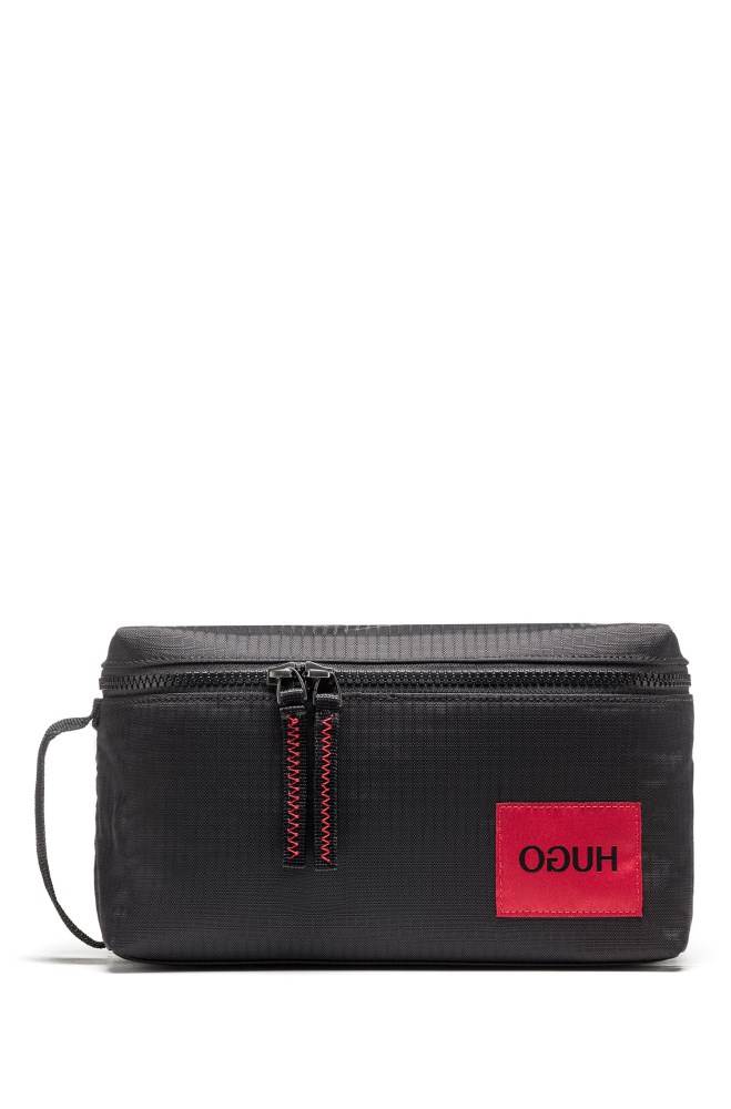 Hugo Boss Reverse-logo washbag Svarte | Q5Aq69aX