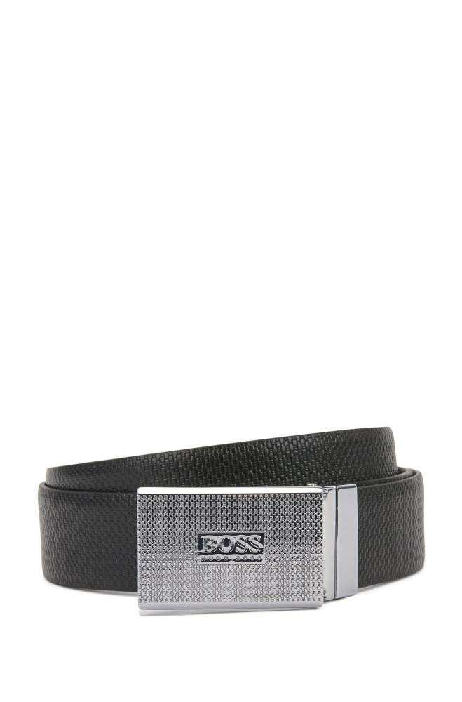 Hugo Boss Reversible leather belt Svarte | 5lIUmaUm