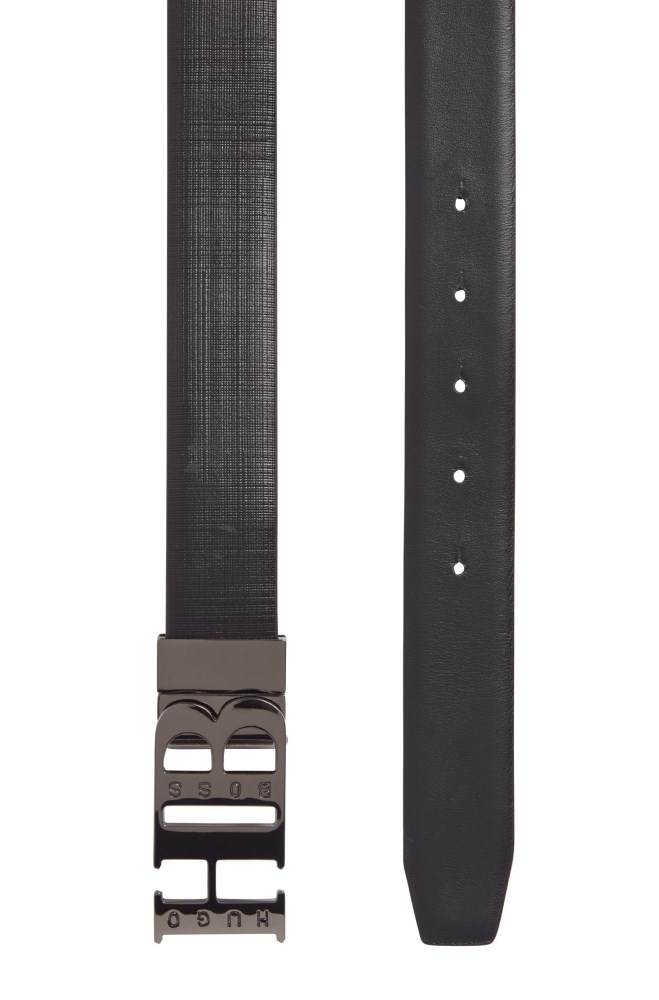 Hugo Boss Reversible leather belt Svarte | 9gglnwFs