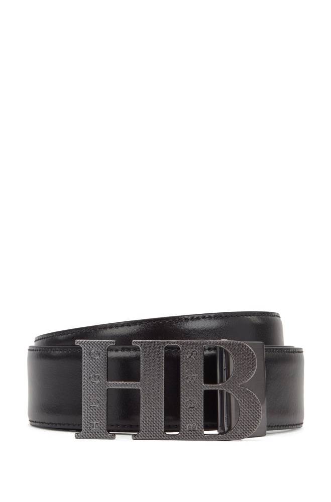 Hugo Boss Reversible leather belt Svarte | vzoHLGsL