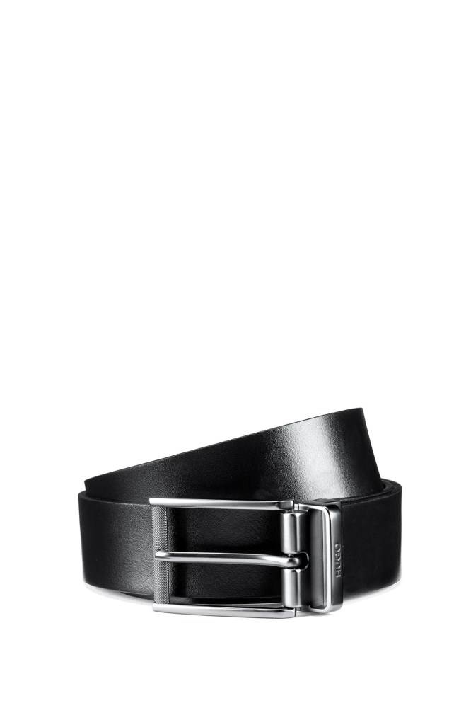 Hugo Boss Reversible-leather belt Svarte | waPc6Edt