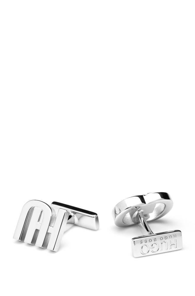 Hugo Boss Reworked logo cufflinks Sølv | WIL4yYbR