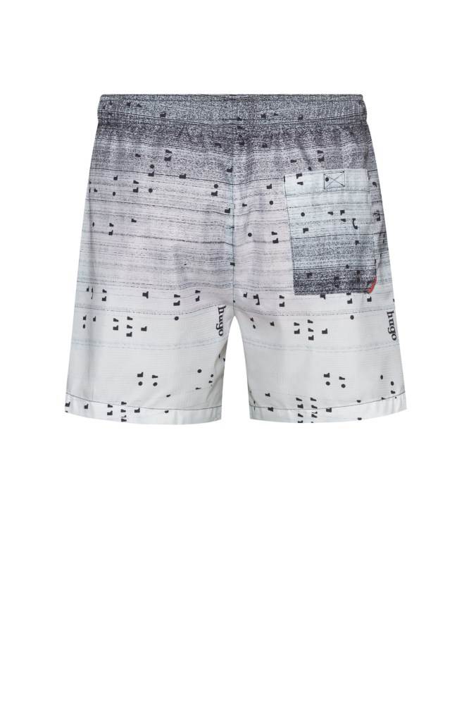 Hugo Boss Ripstop-fabric swim shorts Hvite | rb60gG2q