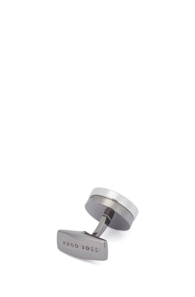 Hugo Boss Round brass cufflinks Sølv | KLhSTms0