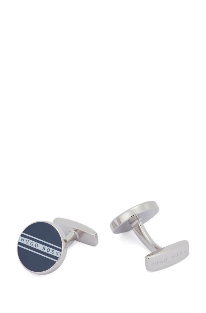 Hugo Boss Round cufflinks Mørke Blå | 5nqWkjpP