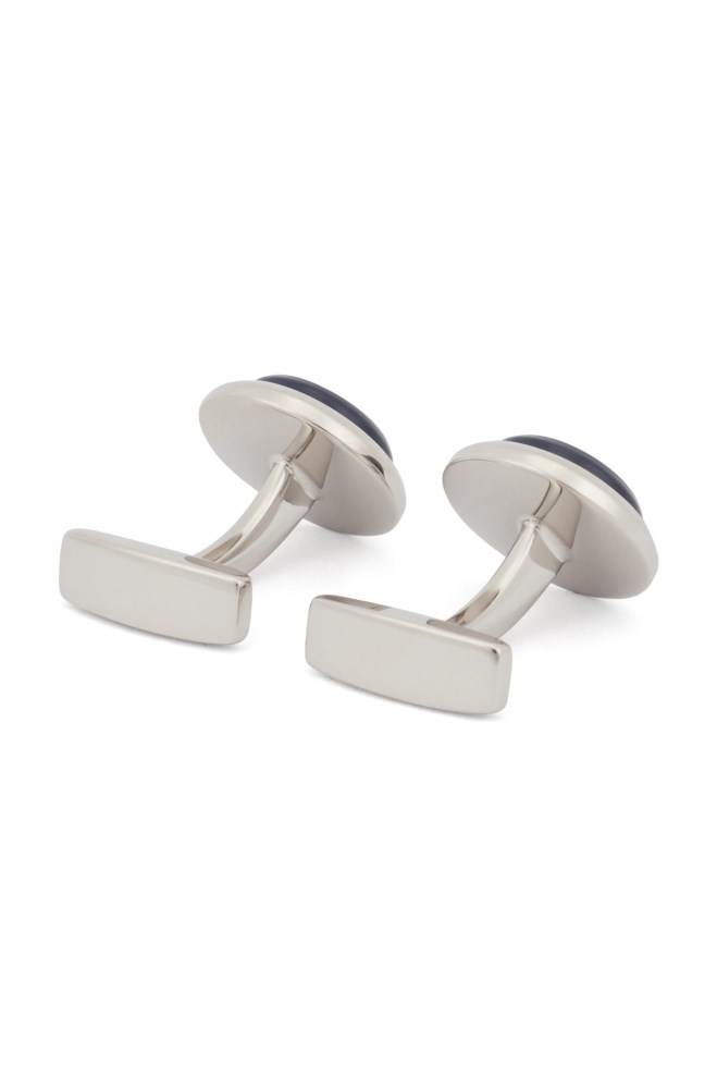 Hugo Boss Round cufflinks Mørke Blå | TB8nhGDf