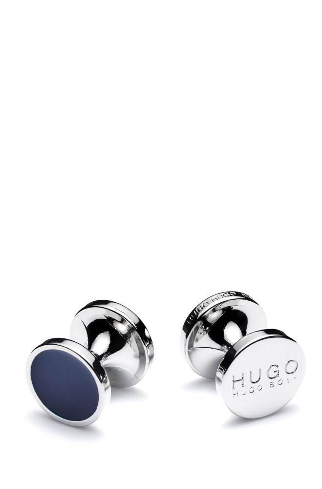 Hugo Boss Round cufflinks Mørke Blå | uFgNGB2l