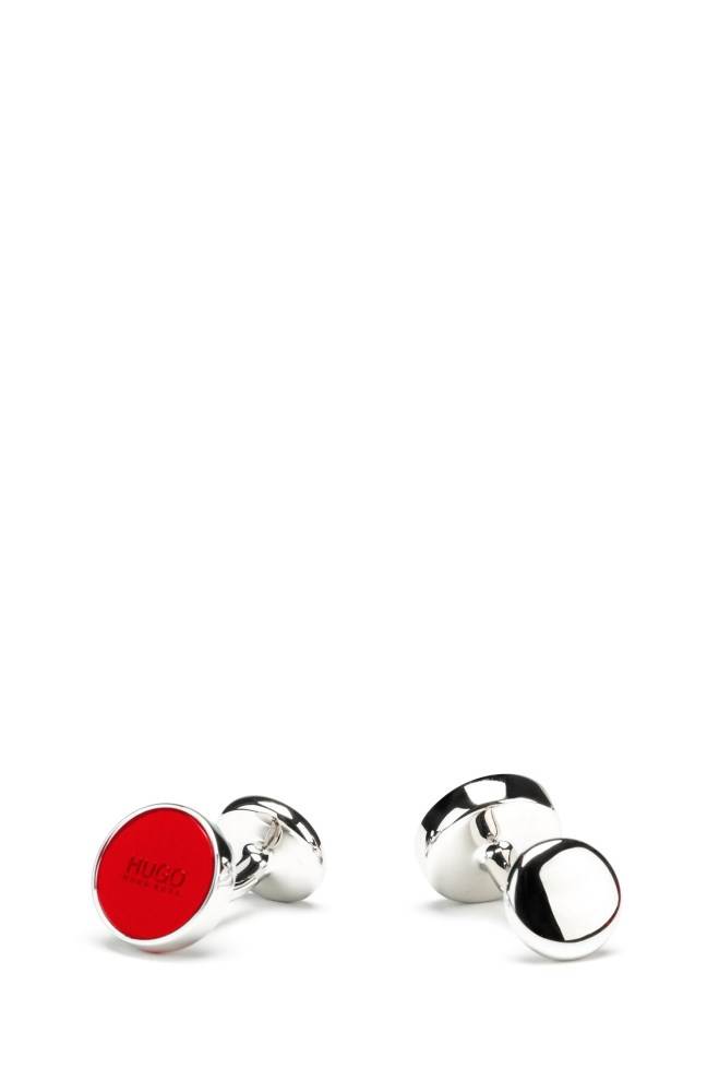 Hugo Boss Round cufflinks Rød | YiOMSSJL