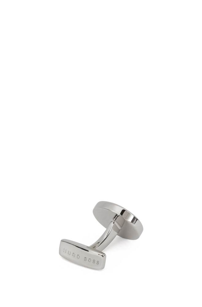 Hugo Boss Round cufflinks Svarte | QEeoiDgR