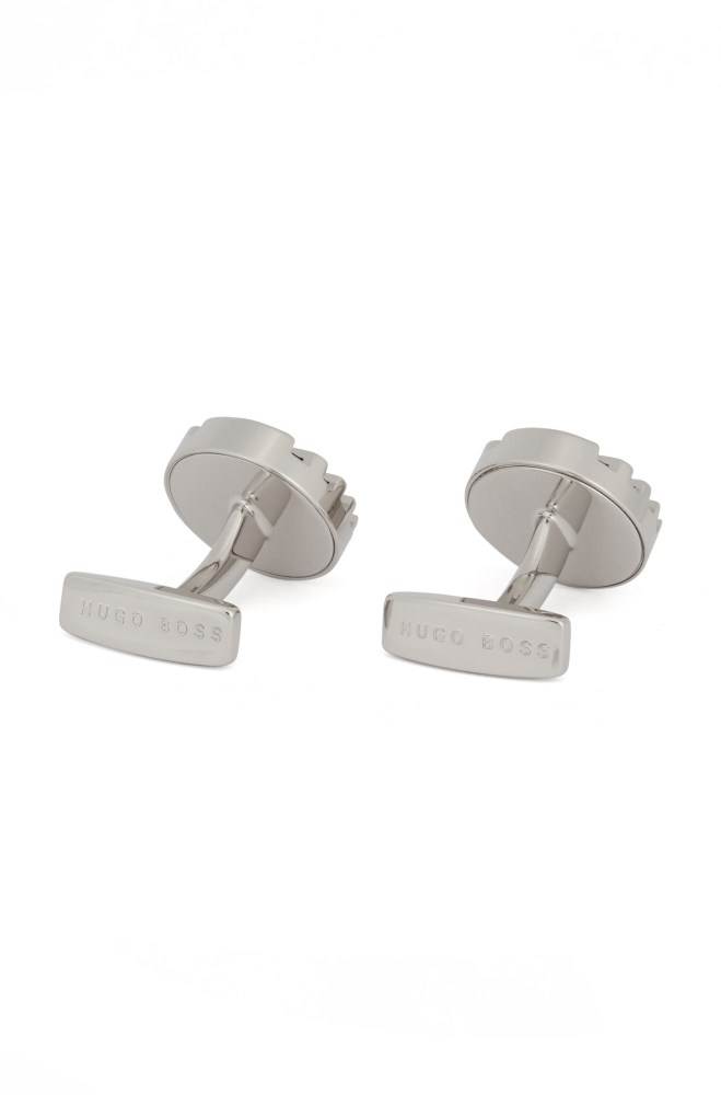 Hugo Boss Round cufflinks Svarte | sDFMpt6g