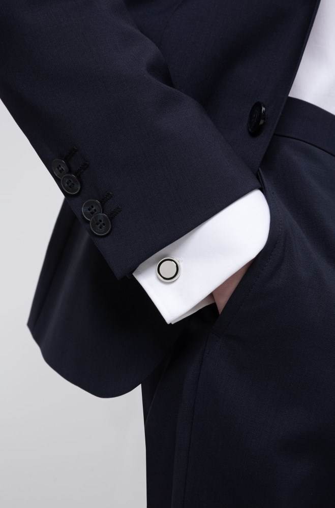 Hugo Boss Round cufflinks Sølv | G2WkeNkk