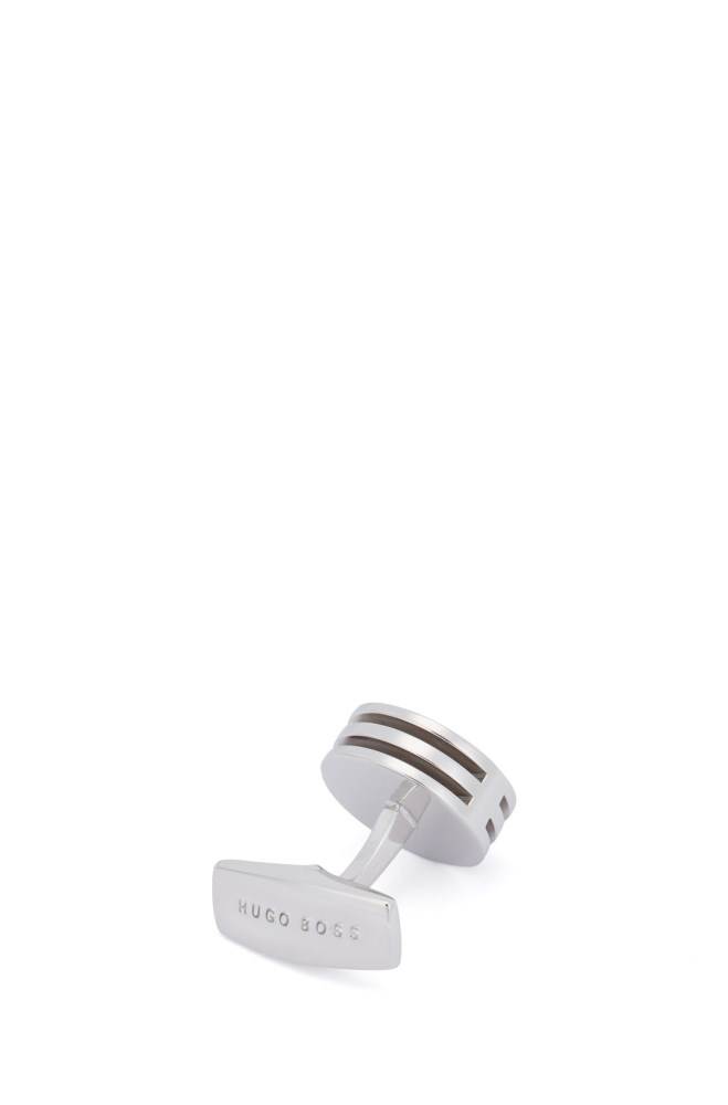 Hugo Boss Round cufflinks Sølv | dhebh5AY