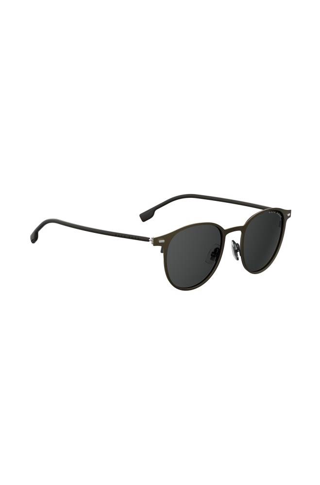 Hugo Boss Round-frame sunglasses Mørke Brune | Ijll9TJC