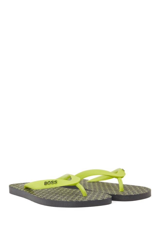 Hugo Boss Rubber flip-flops Gul | ISE3UtAl