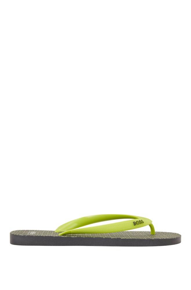 Hugo Boss Rubber flip-flops Gul | ISE3UtAl