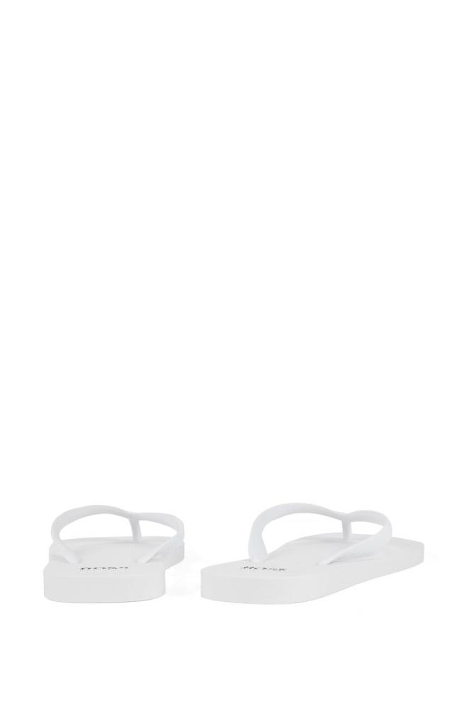 Hugo Boss Rubber flip-flops Hvite | Ot0VWyYN