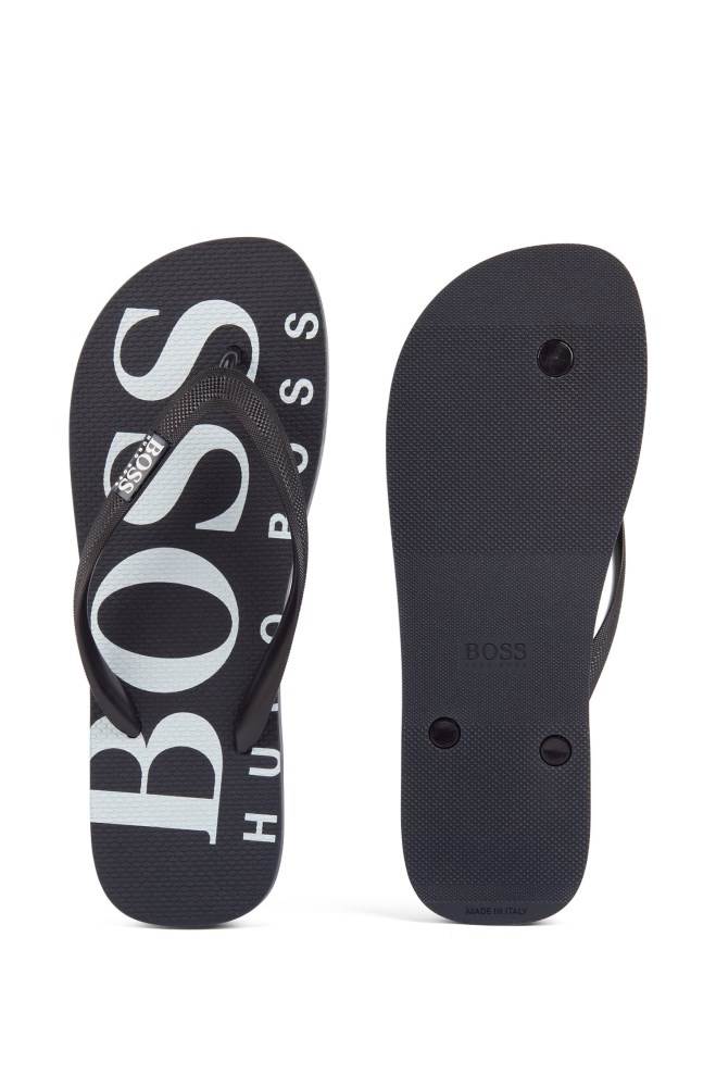 Hugo Boss Rubber flip-flops Mørke Blå | Czt06k4P