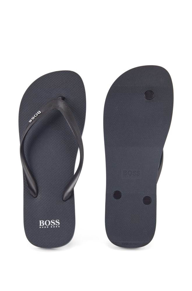 Hugo Boss Rubber flip-flops Mørke Blå | qSkHYWqP