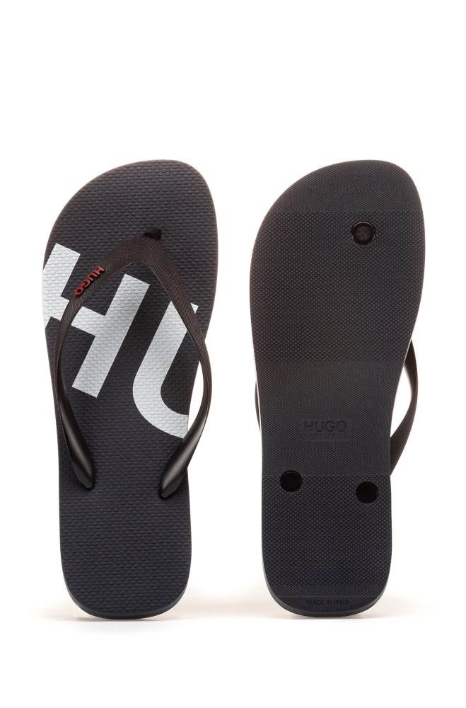 Hugo Boss Rubber flip-flops Mørke Blå | xgCo0tza