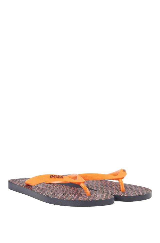 Hugo Boss Rubber flip-flops Oransje | 9hEe1byN