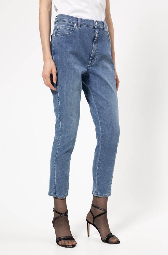 Hugo Boss STELLA slim-fit jeans Lyse Blå | F7KDhtEO