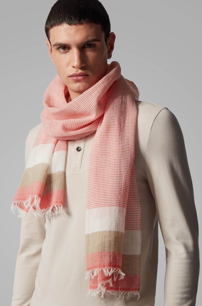 Hugo Boss Scarf Oransje | T0j4Lmp2