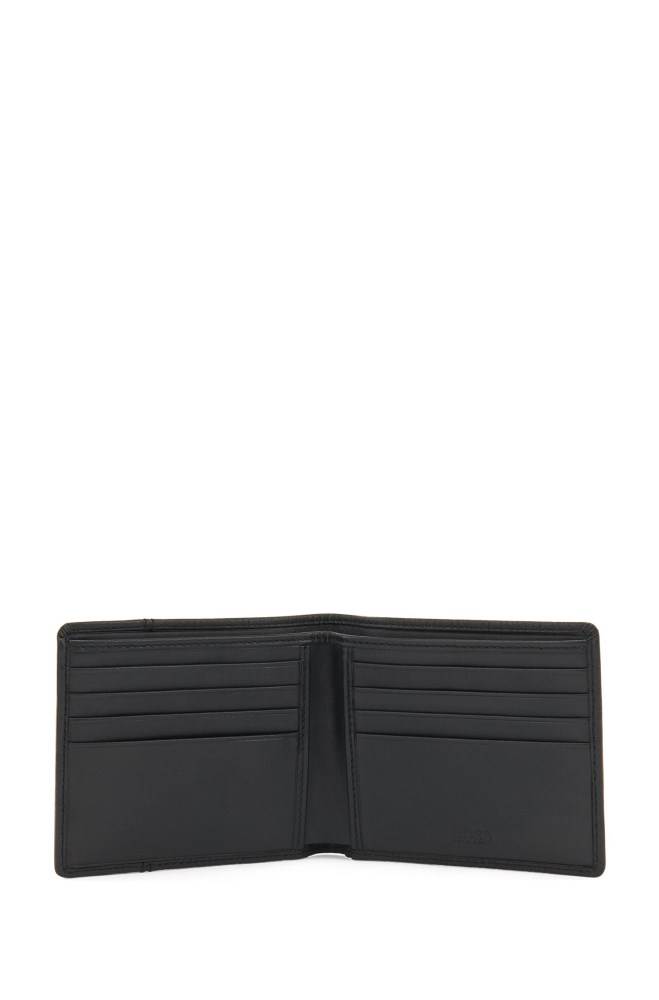 Hugo Boss Seasonal-embossed leather wallet and card holder gift set Svarte | afSpfYhi