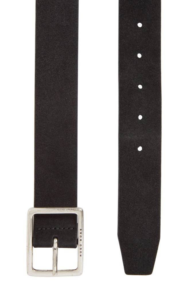 Hugo Boss Semsket Skinn belt Svarte | bNL5WEeu