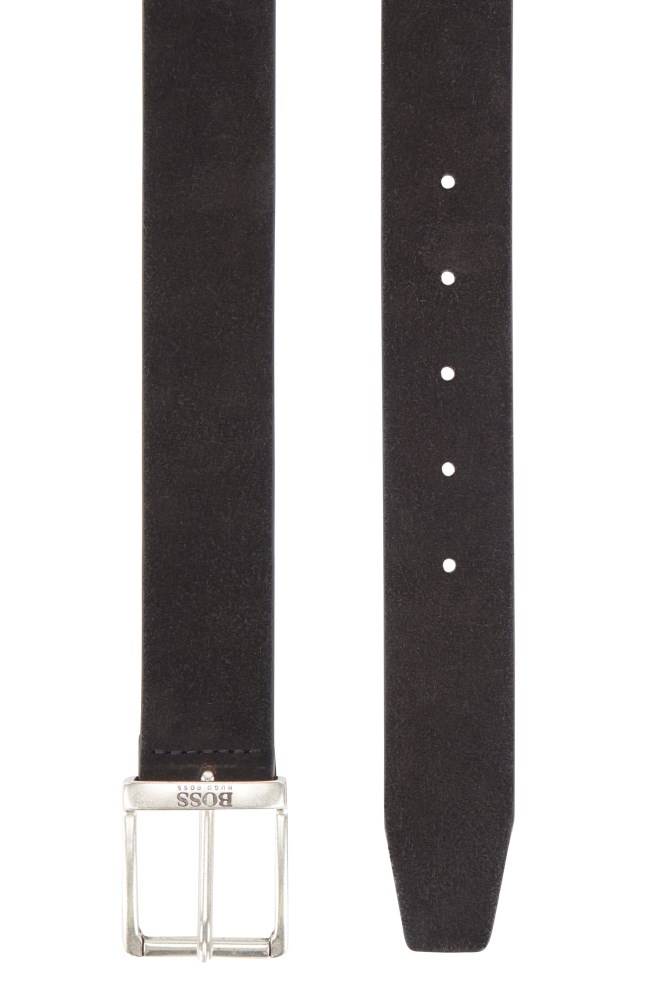 Hugo Boss Semsket Skinn belt Svarte | f7lgMkEO