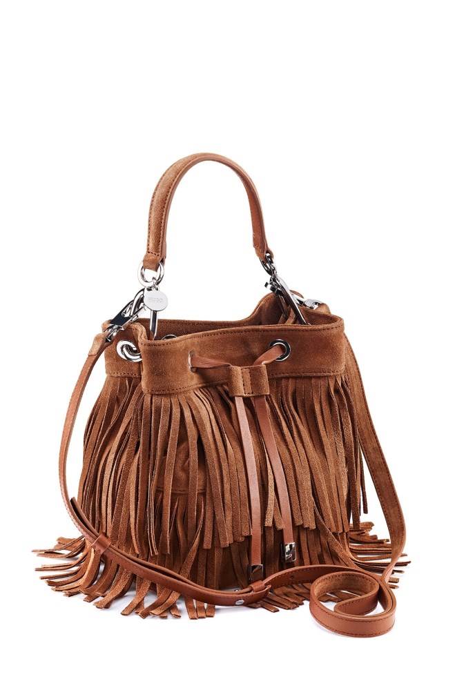 Hugo Boss Semsket Skinn bucket bag Brune | ceGY1QTx