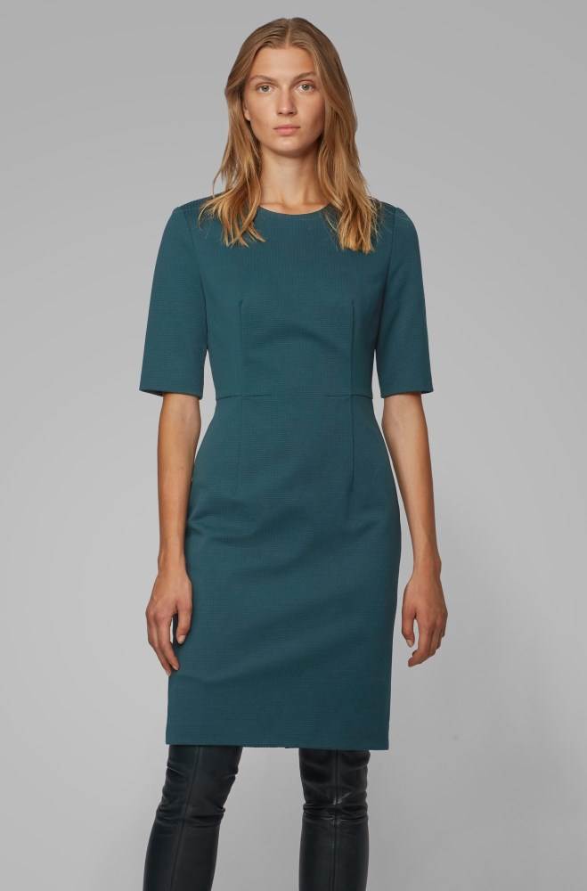 Hugo Boss Shift dress Mørke Grønn | Vplg8xm8