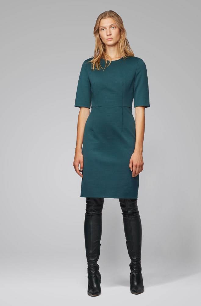 Hugo Boss Shift dress Mørke Grønn | Vplg8xm8