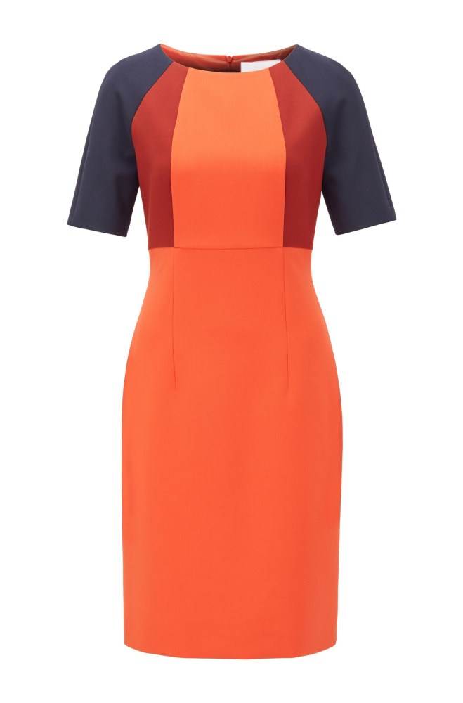 Hugo Boss Shift dress Oransje | 5yKhkpdT