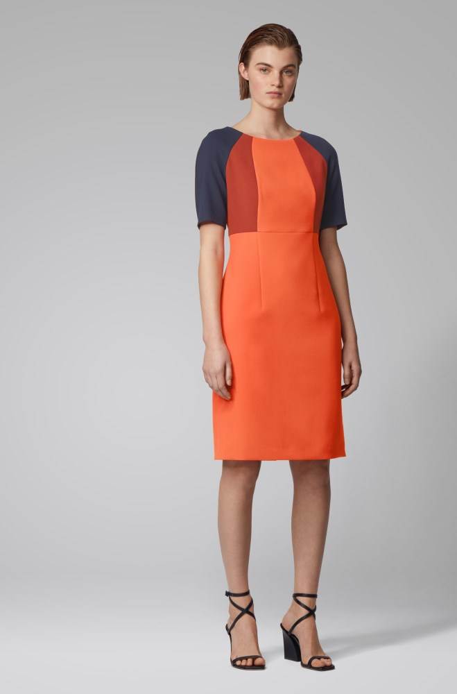 Hugo Boss Shift dress Oransje | 5yKhkpdT