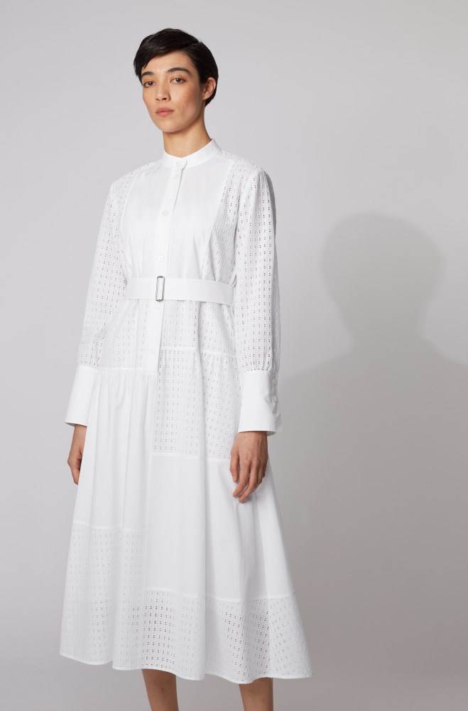 Hugo Boss Shirt dress Hvite | InuoGtAA